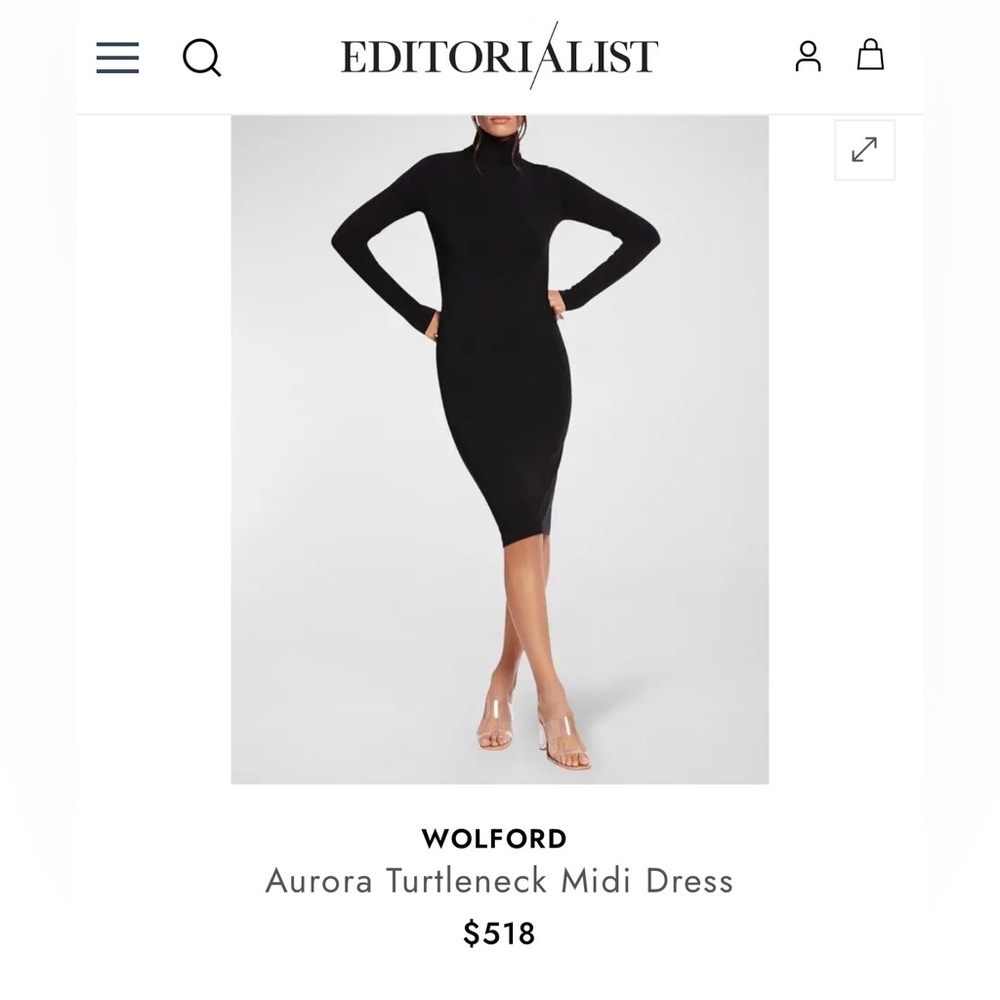 Wolford Aurora Black Long Sleeve Dress